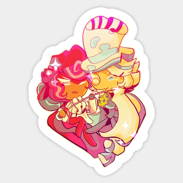 Let U Fall - Rougefort & Raspberry Mousse  Cookie Sticker by MochoRetsukii 